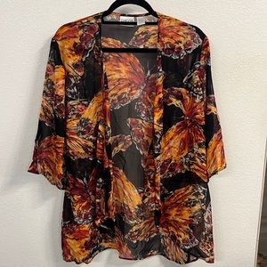 Chico’s silk butterfly kimono